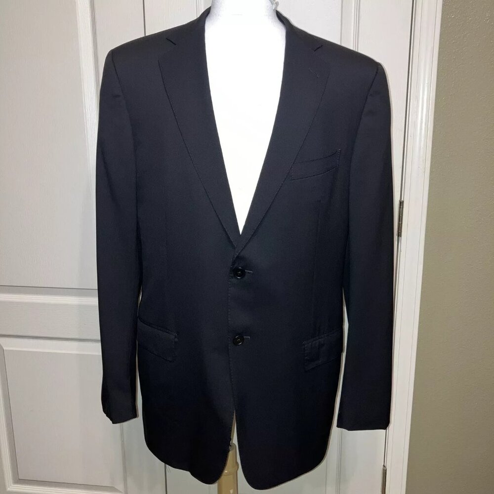 ERMENEGILDO ZEGNA Suit Jacket BLAZER Multiseason BLACK - Sz 44 L Made in Italy
